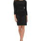 Tommy Hilfiger Women's Tonal-Stripe Sheath Dress Black Size 12