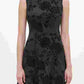 Tommy Hilfiger Women's Velvet-Flocked Shadow Floral Scuba Dress Black Size 12