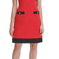 Tommy Hilfiger Women's Woven Knit Dress Red Size 8