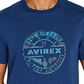 Avirex Men's Globe Print T-Shirt Blue Size Medium