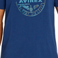 Avirex Men's Globe Print T-Shirt Blue Size Medium