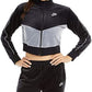 Nike Women's Sportswear Velour Colorblocked Jacket Charcoal Size Small