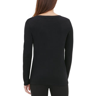 Calvin Klein Women's Grommet-Trim Top Black Size X-Large