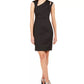 Calvin Klein Women's Asymmetrical Sheath Dress Black Size 6