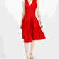 Calvin Klein Women's Fit & Flare Midi Dress Red Size 4