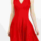 Calvin Klein Women's Fit & Flare Midi Dress Red Size 4