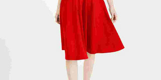 Calvin Klein Women's Fit & Flare Midi Dress Red Size 4