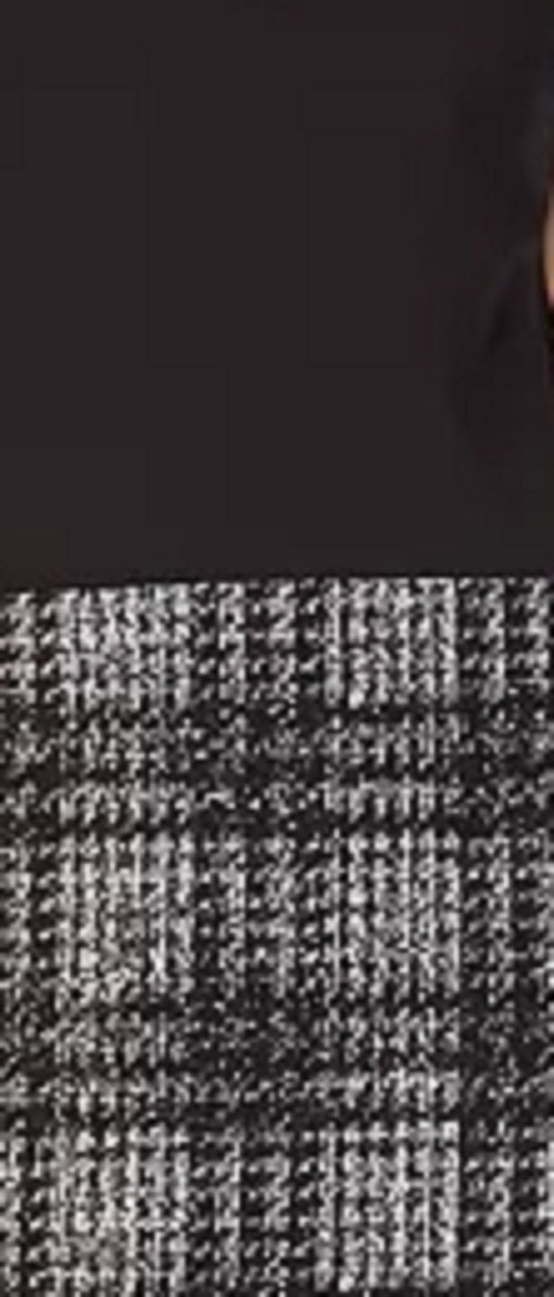 Calvin Klein Women's Solid & Plaid Shift Dress Black Size 2