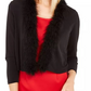 Calvin Klein Women's Feather Trim Shrug Black Size X-Large
