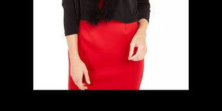 Calvin Klein Women's Feather Trim Shrug Black Size X-Large