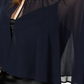 Calvin Klein Women's Beaded Chiffon Cape Navy Size Large