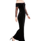 Calvin Klein Women's Off The Shoulder Velvet Jumpsuit Black Size 6