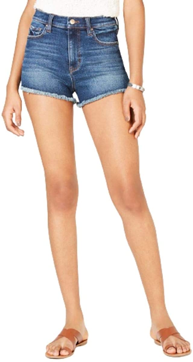 Celebrity Pink Juniors' High-Rise Mom Denim Shorts Blue Size 9