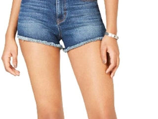Celebrity Pink Juniors' High-Rise Mom Denim Shorts Blue Size 9