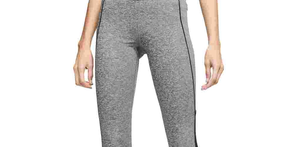 Nike Women's Pro Dri Fit Mesh Trimmed Leggings Charcoal Size Small