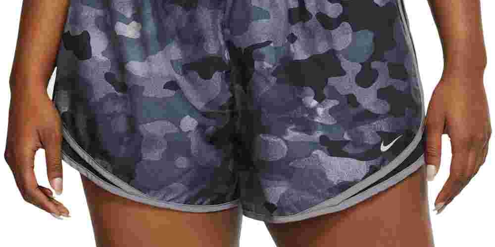 Nike Women's Plus Size Tempo Dri-FIT Running Shorts Charcoal Size X-Large
