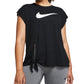 Nike Women's Plus Size Dry Side Tie Training Top Charcoal Size 2X