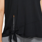 Nike Women's Plus Size Dry Side Tie Training Top Charcoal Size 2X