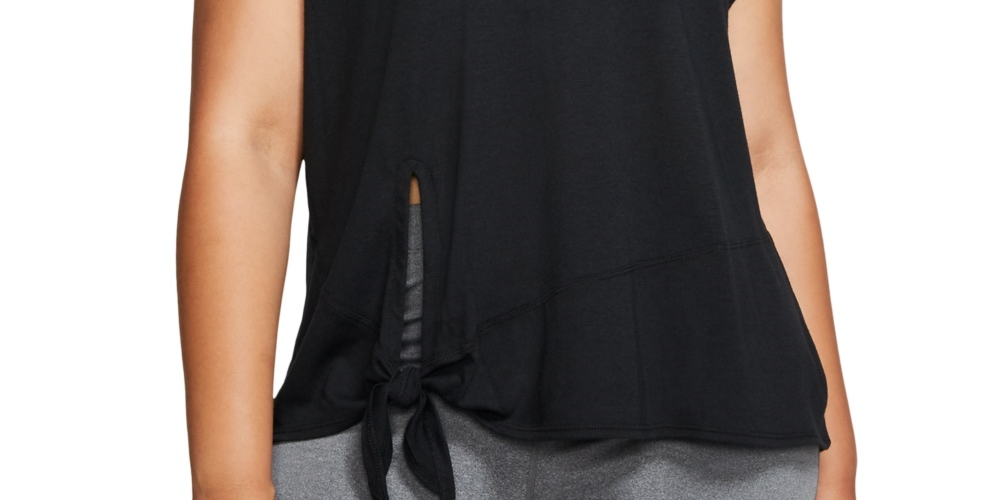 Nike Women's Plus Size Dry Side Tie Training Top Charcoal Size 2X