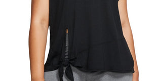 Nike Women's Plus Size Dry Side Tie Training Top Charcoal Size 2X