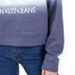 Calvin Klein Women's Cropped Tie-Dye Graphic Hoodie Blue Size X-Large
