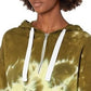 Calvin Klein Women's Jeans High Tide Tie Dyed Cropped Hoodie Green Size Small