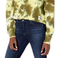 Calvin Klein Women's Jeans High Tide Tie Dyed Cropped Hoodie Green Size Small