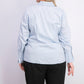 Calvin Klein Women's Plus Size Cotton Collared Shirt Blue Size 16W