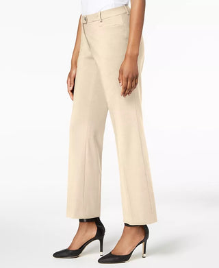 Calvin Klein Women's Straight-Leg Pants Dark Beige Size 16