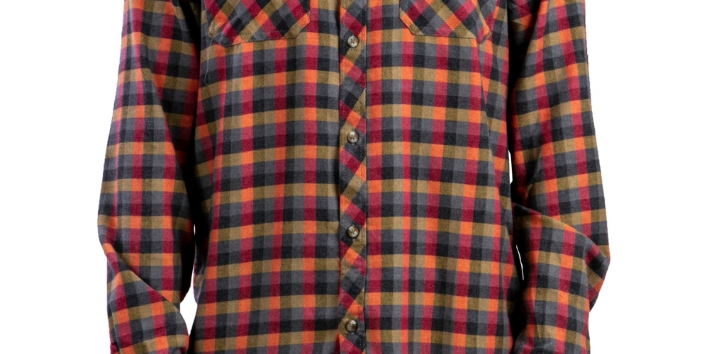 Rip Curl Men's Flannel Button Up Casual Shirt Charcoal Size Medium