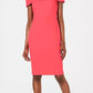 Calvin Klein Women's Petite Off-The-Shoulder Sheath Dress Red Size 12P