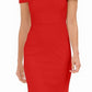 Calvin Klein Women's Off The Shoulder Sheath Dress  Red Size 4 Petite