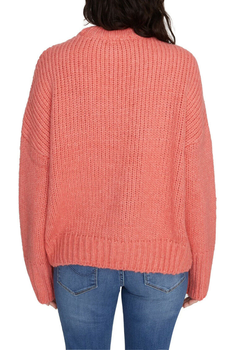 Sanctuary Women's Telluride Sweater Winter Coral Orange Size Large