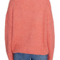 Sanctuary Women's Telluride Pullover Cable Knit Crewneck Sweater Orange Size Small