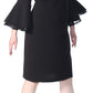 Calvin Klein Women's Lace Bell Sleeve Dress Black Size Petite Small