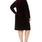 Calvin Klein Women's Plus Size Velvet Wrap Sheath Dress Purple Size 20W