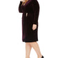 Calvin Klein Women's Plus Size Velvet Wrap Sheath Dress Purple Size 20W