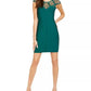 Guess Women's Illusion Mini Bodycon Dress Green Size Medium
