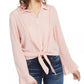 Gypsies & Moondust Juniors' Crocheted Blouse Pink Size Medium