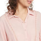 Gypsies & Moondust Juniors' Crocheted Blouse Pink Size Medium