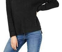 Hippie Rose Junior's V Neck Chenille Sweater Grey Size X-Large