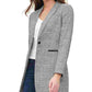 Tommy Hilfiger Women's Plaid Blazer Wear To Work Jacket Gray Size 2