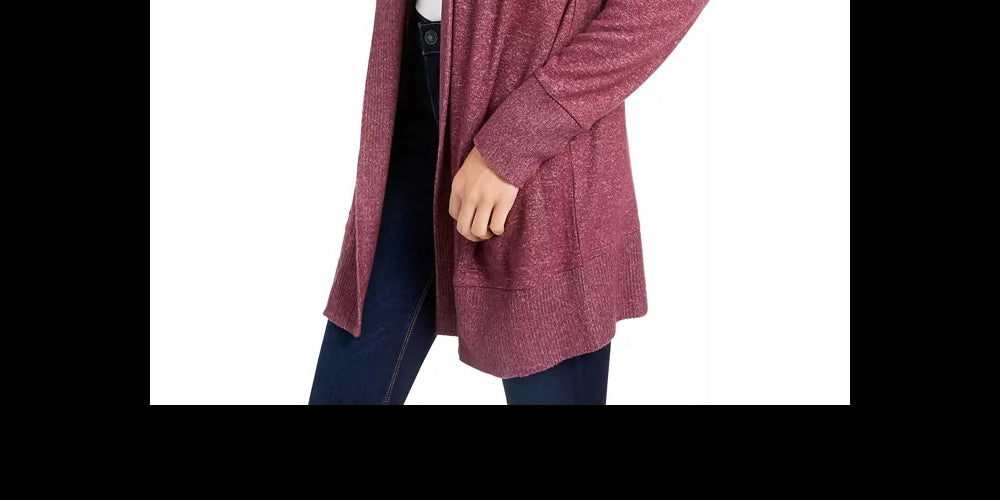 Hippie Rose Junior's Cozy Cardigan Pink Size Medium