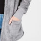 Hippie Rose Juniors' Cozy Cardigan Gray Size Large