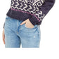 Hippie Rose Junior's Fair Isle Sweater Purple Size Medium