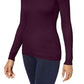 Hippie Rose Juniors' Mock-Neck Cutout Sweater Purple Size Medium