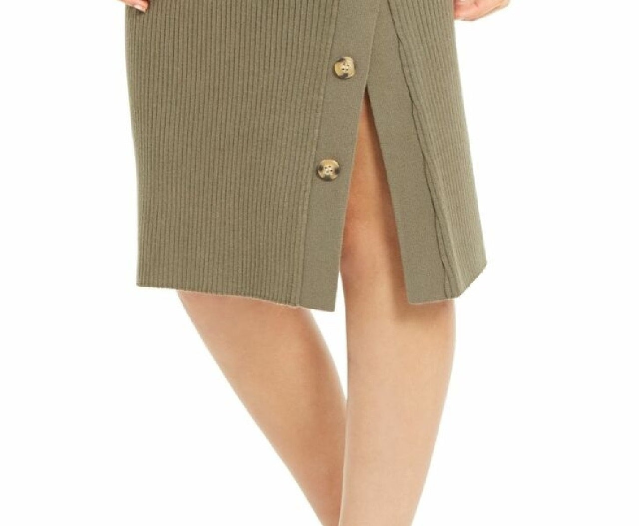 Hippie Rose Juniors' Button Sweater Skirt Green Size X-Small