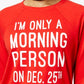 Rebellious One Juniors' Morning Person Graphic Top Red Size Large