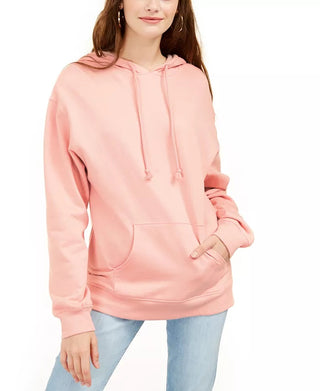 Rebellious One Juniors' Pouch-Pocket Hoodie Pink Size X-Small