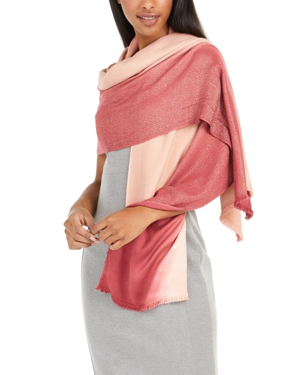 INC International Concepts Women's Ombre Shine Pashmina Scarf Wrap Wine Size Regular